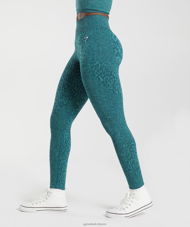 Gymshark adapter les leggings sans couture pour animaux récif | sarcelle d\hiver femmes 6HF28292